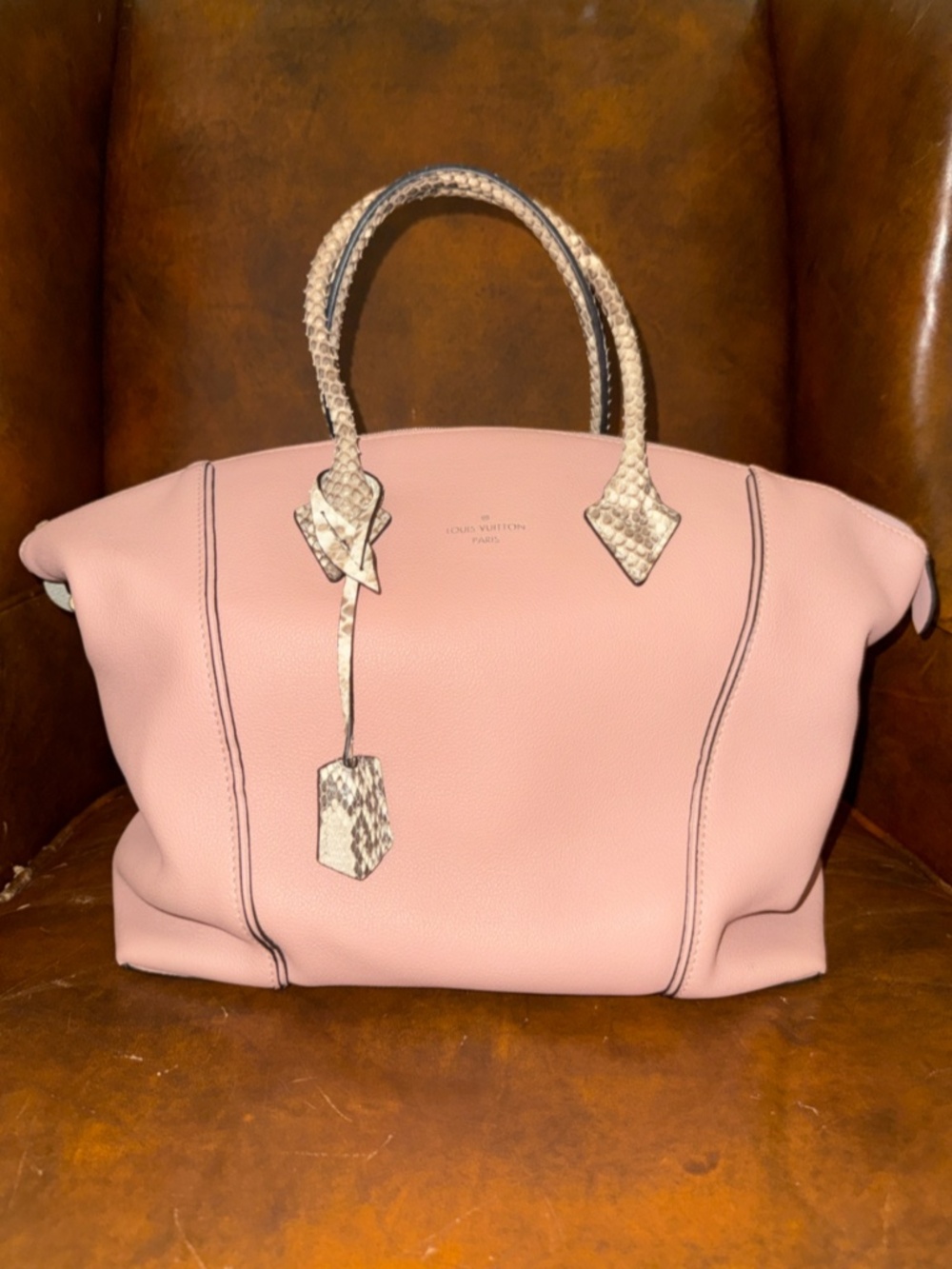 Louis Vuitton Veau Cachemire Snakeskin Soft Lockit